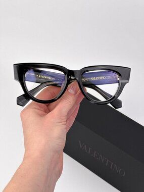 Valentino V-ESSENTIAL III VLX-125 A Cat Eye Eyeglasses – Black Swirl (Women)